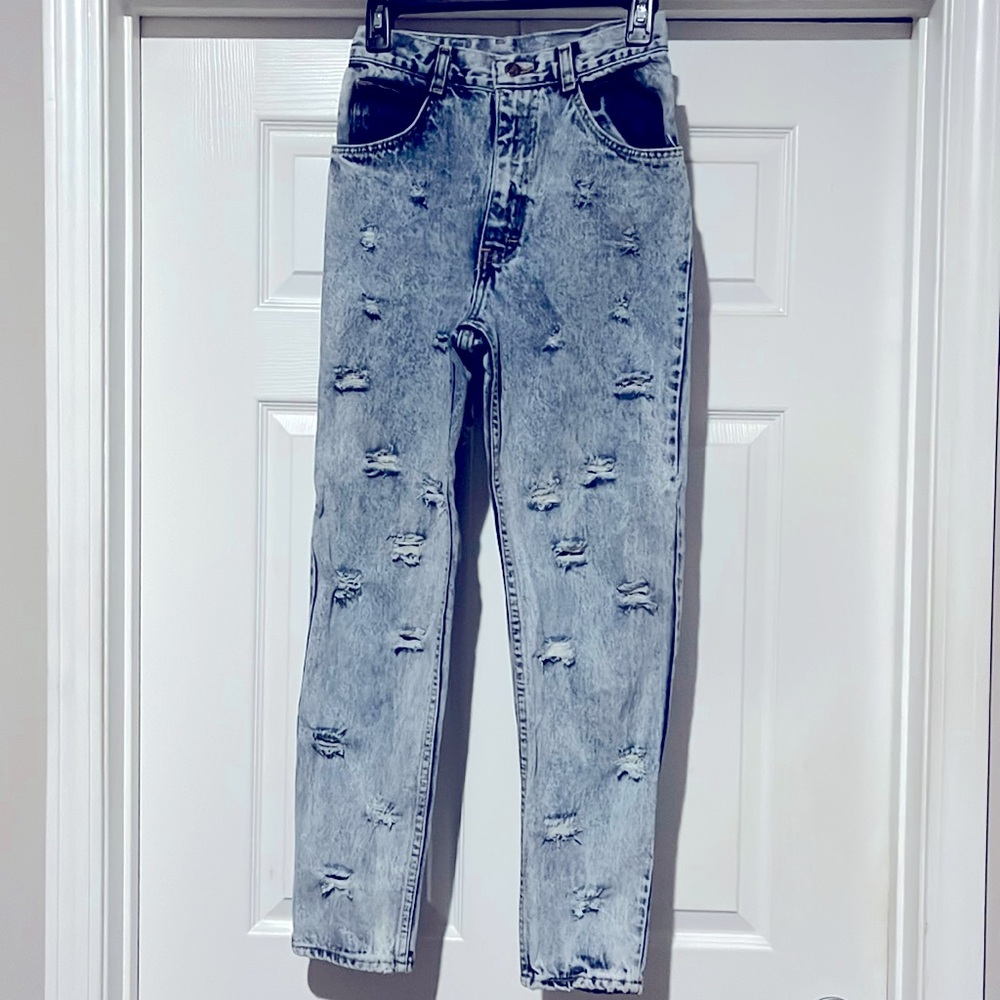 90’s Pre-Owned Vintage, Acid Washed Jeans.